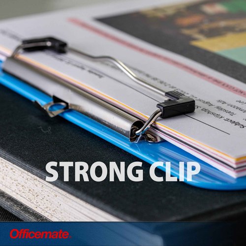Officemate Plastic Clipboard, Letter Size, Arctic Blue (83048) (Pack of 12)
