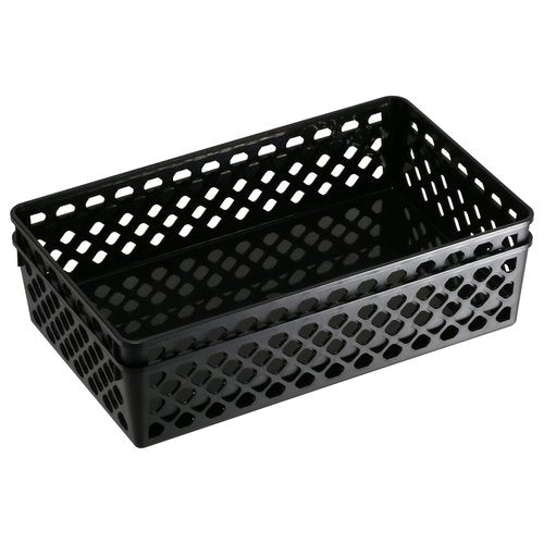 Officemate OIC Achieva Large Supply Basket, Recycled, Black (26202) (Pack of 3)