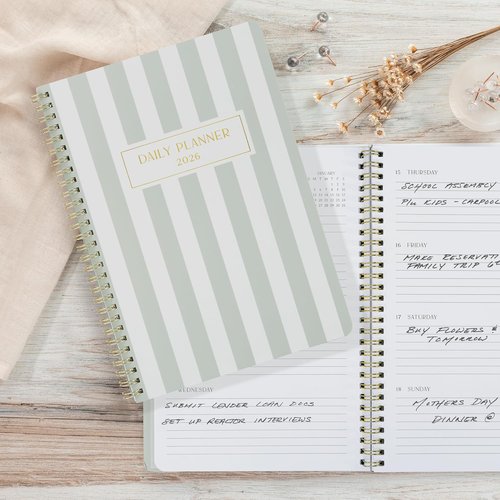Beautiful 2026 Planner - 7" x 10" Daily Organizer for Men & Women | Weekly & Monthly Spreads for Enhanced Productivity
