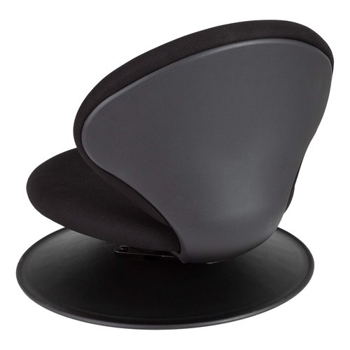 Norwood Commercial Furniture - NOR-ENI225BK-SO 360-Degree Swivel Padded Floor Chair with Back Rest for Teachers, Students, and Gamers, Black