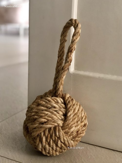 Marseille Rope Knot Jute Rope Door Stopper 10-in