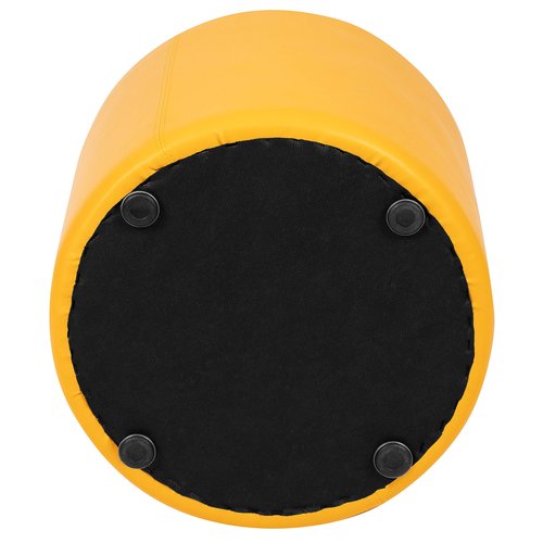 Flash Furniture Nicholas Soft Seating Flexible Circle for Classrooms and Common Spaces - 18" Seat Height (Yellow)