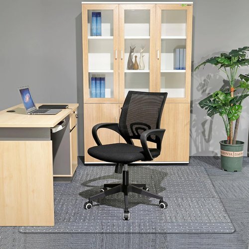 Office Chair Mat for Carpet with Studs, Desk Chair Mat for Carpeted Floor,Floor Mat for Carpet Office Chair,Plastic Carpet Chair Mat Floor Protector (Clear, 30"x48"x0.08" Rectangle)