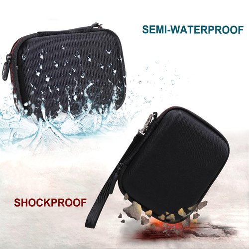 LTGEM Case Compatible with JBL Go 4 and JBL Go 3 and JBL Go 3 Eco Ultra-Portable Waterproof Speaker, Black