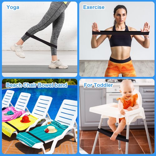 15 Pack Chair Bands for Kids with Fidgety Feet ADHD Tools, ROOKEA Fidget Chair Band for Sensory Improve Focus & Reduce Restlessness, Classroom Home Must Haves for ADHD ADD Autism, Alternative Seating