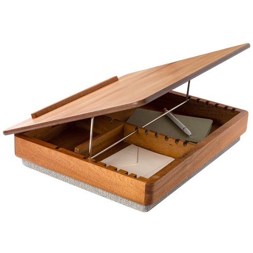 ROSSIE Home Acacia Wood Easel Lap Desk with Storage - Natural - Fits up to 17.3 Inch Laptops - Style No. 76516