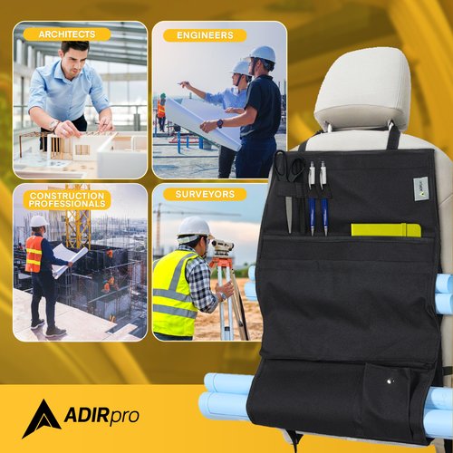 Adir Corp Plans, Blueprints, Maps, Drawings, Artwork, Posters, Document Car Holder/Organizer - with Pockets