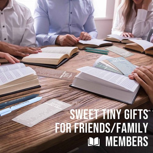 Feifeiya 200 Set Christian Church Gifts 200 Bible Verse Pens Bulk 200 Bible Emergency Numbers Bookmarks Religious Pens Church Visitors Gifts for Men Women(Boho Colors,Classic Style)