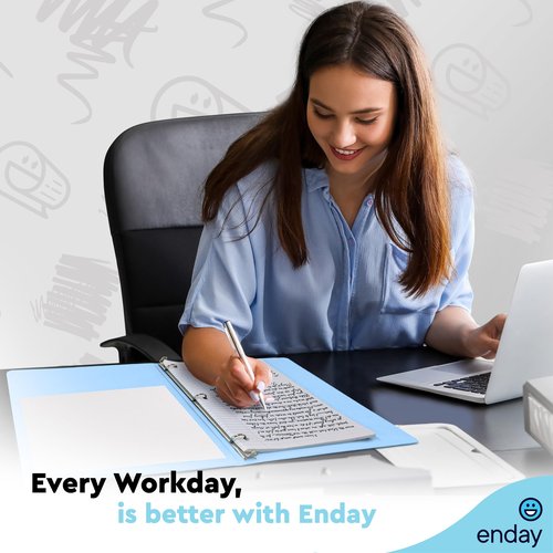 Enday 3 Ring Binder 1/2 inch - 0.5 Inch 3 Ring Binder, Round Ring Pastel with Clear View Cover for Letter Size 8.5 x 11'' Paper & 2 Inside Pockets, for School Supplies, Office, & Home - 4 Pack