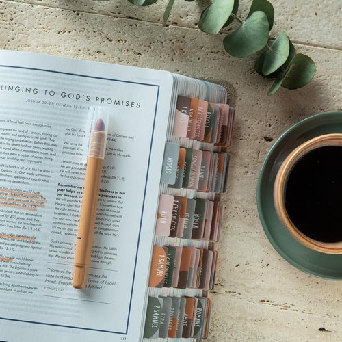 DIVERSEBEE Bible Tabs - Large Print, Easy Application | Sunset Index Tabs for Bible Study & Journaling
