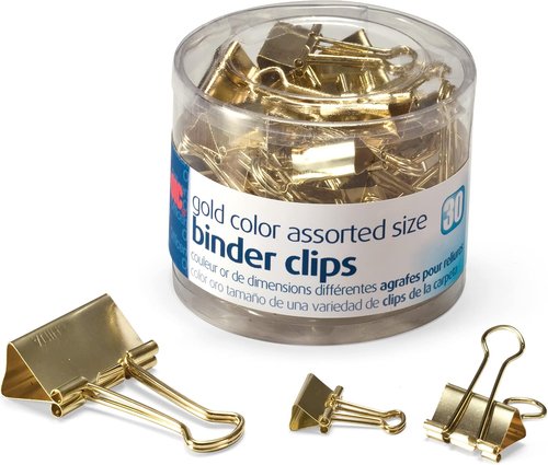 Officemate Assorted Size Binder Clips - Durable & Versatile Office Supplies | 12 Pack