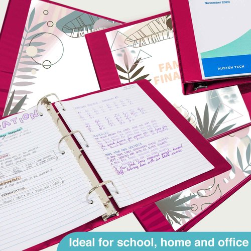 BAZIC Products 3 Ring Binder 2" View Binders Slant D Ring Organizer - Burgundy, Hold 480 Sheets Paper, for School Office Home, 12-Count