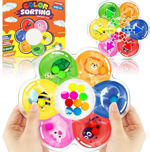 MORECOLL Color Sorting Sensory Toys - Enhance Fine Motor Skills for Toddlers & Kids | Ideal Birthday Gift