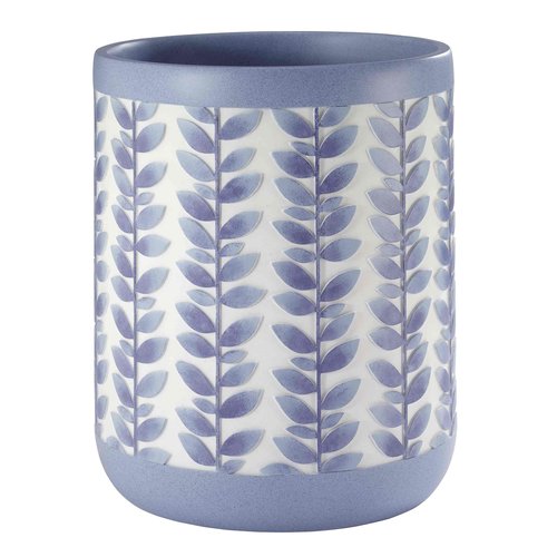 Avanti Linens - Wastebasket, Resin Accessories, Guest Bathroom Essentials (Monterey Collection, Blue)