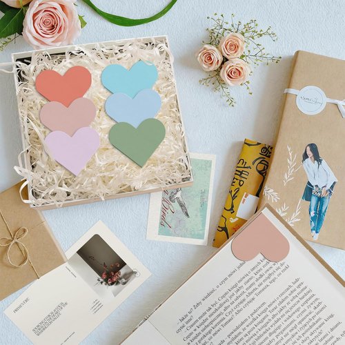 JIXZEN Heart Magnetic Bookmarks - 12 PCS Cute Corner Bookmarks for Women & Girls | Perfect Gifts for Book Lovers