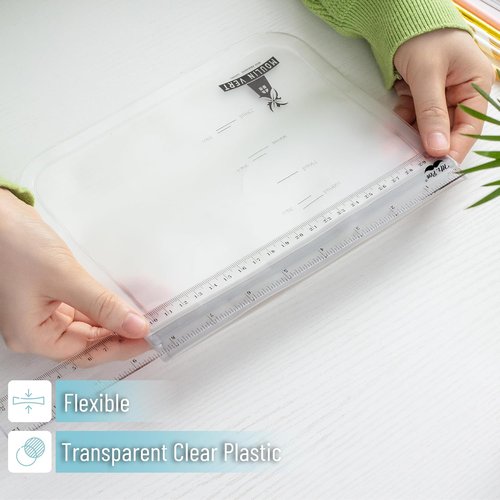 Mr. Pen Plastic Rulers - 12 Inch, 3 Pack | Easy-to-Read, Scratch-Resistant Design for School & Office