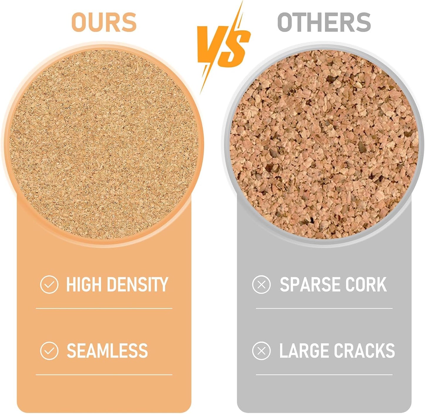 Skiennix Cork Board Tiles - 4 Pack Adhesive Corkboards for Office, School & Home Decor