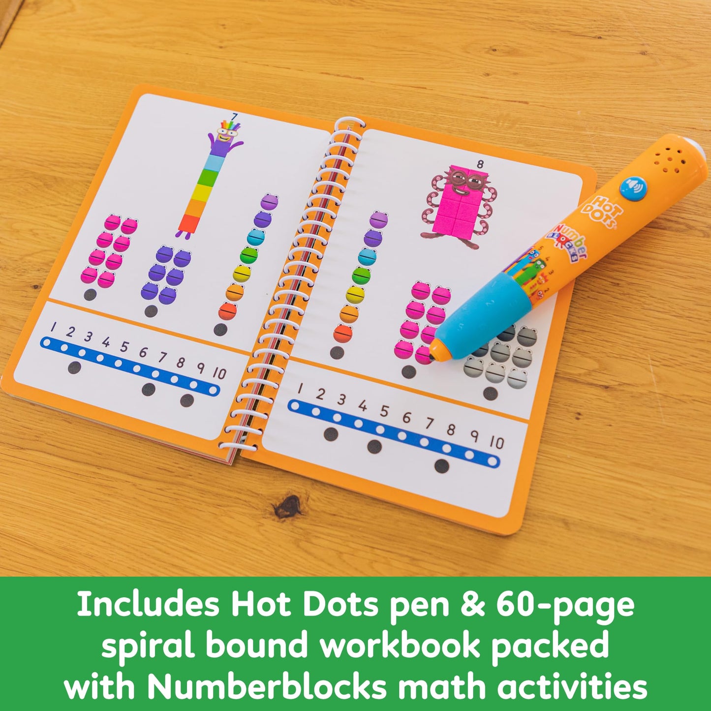 Educational Insights Hot Dots Numberblocks Workbook Numbers 11-20 with Interactive Pen, 60+ Activities, Gift for Kids Ages 5+