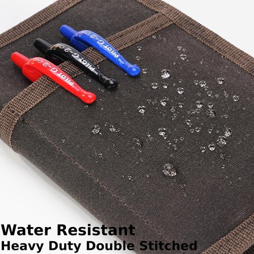 Pocket Journal Cover with Field Book, Waterproof Pocket Notebook Cover with Zipper for Journal Planner, Small Notebook Holder for Field Notes & Moleskine Cahier 3.5" x 5.5" - Mini Field Journal