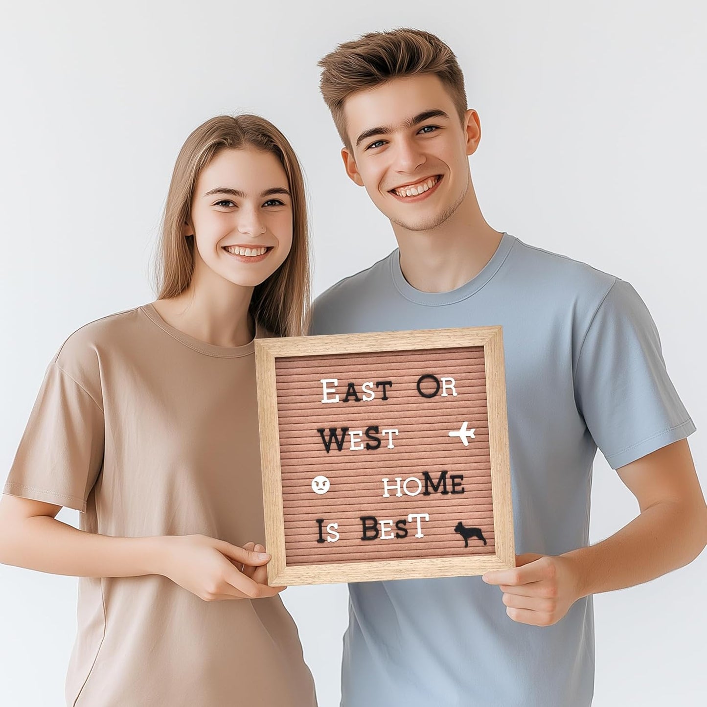 Skiennix Pre-Cut Letters for Felt Letter Board - 736 Pieces with Cursive Characters & Sorting Tray (White)