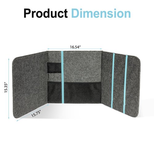 ERGO COLLECT Desk Privacy Folders for Students with Storage – Felt Desk Divider Panel for Adults, Teacher Organization Testing Divider for Classroom, Privacy Shields for Home Office School Desks