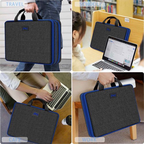 ZINZ Laptop Case 15 15.6 16 inch Sleeve, Expandable Computer Hand Bag with Multi-pockets Compatible with MacBook Pro 16 inch M4/M3/M2/M1, MacBook Air/Pro 15 inch and 15-16 inch Notebooks，B01BL01