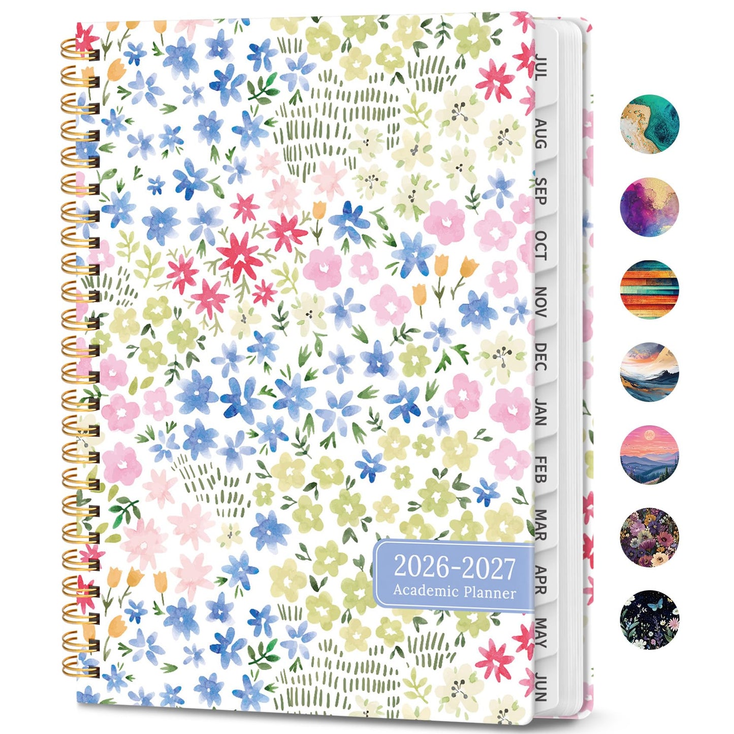 Academic Planner 2026-2027, Weekly and Monthly Calendar Book, July 2026 – June 2027, Hardcover Planner with Tabs, Perfect for Teachers, Students, Women & Men, A4 (8.5" x 11") - Disty