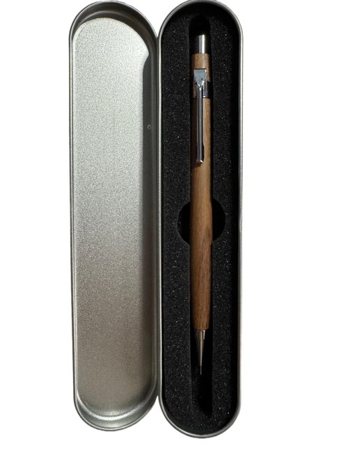 NiuNiuBoy Crew Spiral Grain Wooden Mechanical Pencils -Unique Colors Airplane Aluminum Core Artist's Drawing Pencil Comes with Gift Box (Walnut)