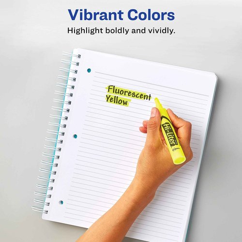 AVERY Hi-Liter Value Pack Desk-Style Highlighters, Smear Safe Ink, 200 Fluorescent Yellow Highlighters (24130)