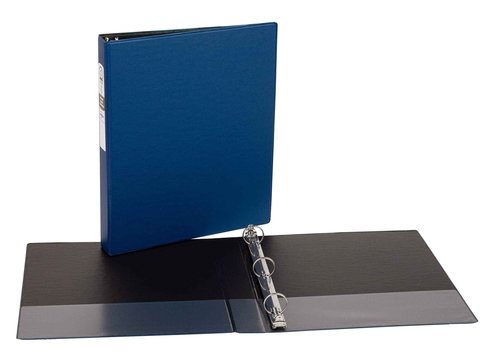 Avery Economy 3 Ring Binders, 1" Round Rings, 12 Blue Binders (03300)