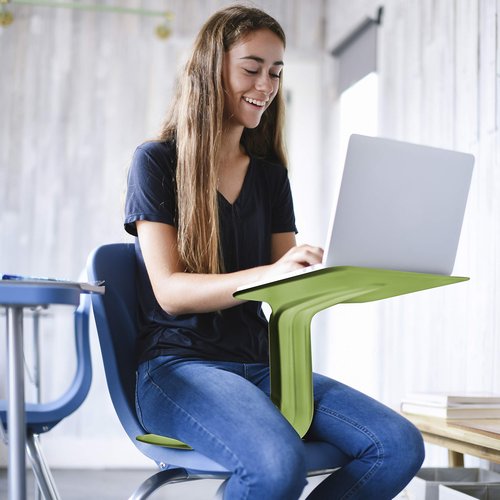 ECR4Kids The Surf Portable Lap Desk with Cushion, Flexible Seating, Green