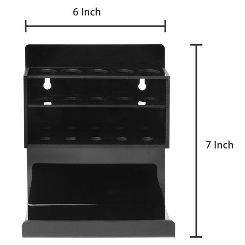 MyGift Dry Erase Marker Holder 10 Slots Whiteboard Marker Holder for Wall Dry Erase Eraser Holder Wall Mount Black