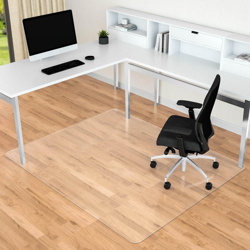 Naturei Large Chair Mat for Hard Floors, 48” x 60” Clear Floor Protector Mat, Easy Rolling Desk Chair Mats for Hardwood, Easy to Clean (Rectangle)