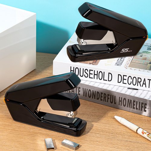 Heavy Duty Deskstop Stapler, 55 Sheet Capacity Jam Free, One Finger Touch Stapling Ergonomic Office Staplers for Office, Home, Classroom, Booklet, Book Binding
