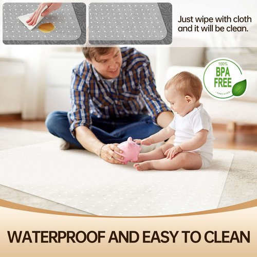 Amyracel Large Office Chair Mat for Low Pile Carpet - 36" x 60" Clear Computer Desk Mat for Home & Offices, Easy Glide Plastic Floor Mat for Office Chair On Carpet