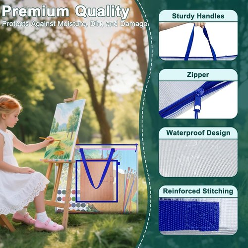 AKAYOK Large Art Portfolio Bag - 25" x 19" Waterproof Storage for Posters, Scrapbooks & Keepsakes