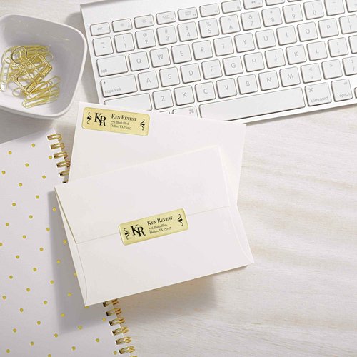 Avery Gold Address Labels for Inkjet Printers, 3/4" x 2-1/4", 300 Labels, 5 Packs (8987)