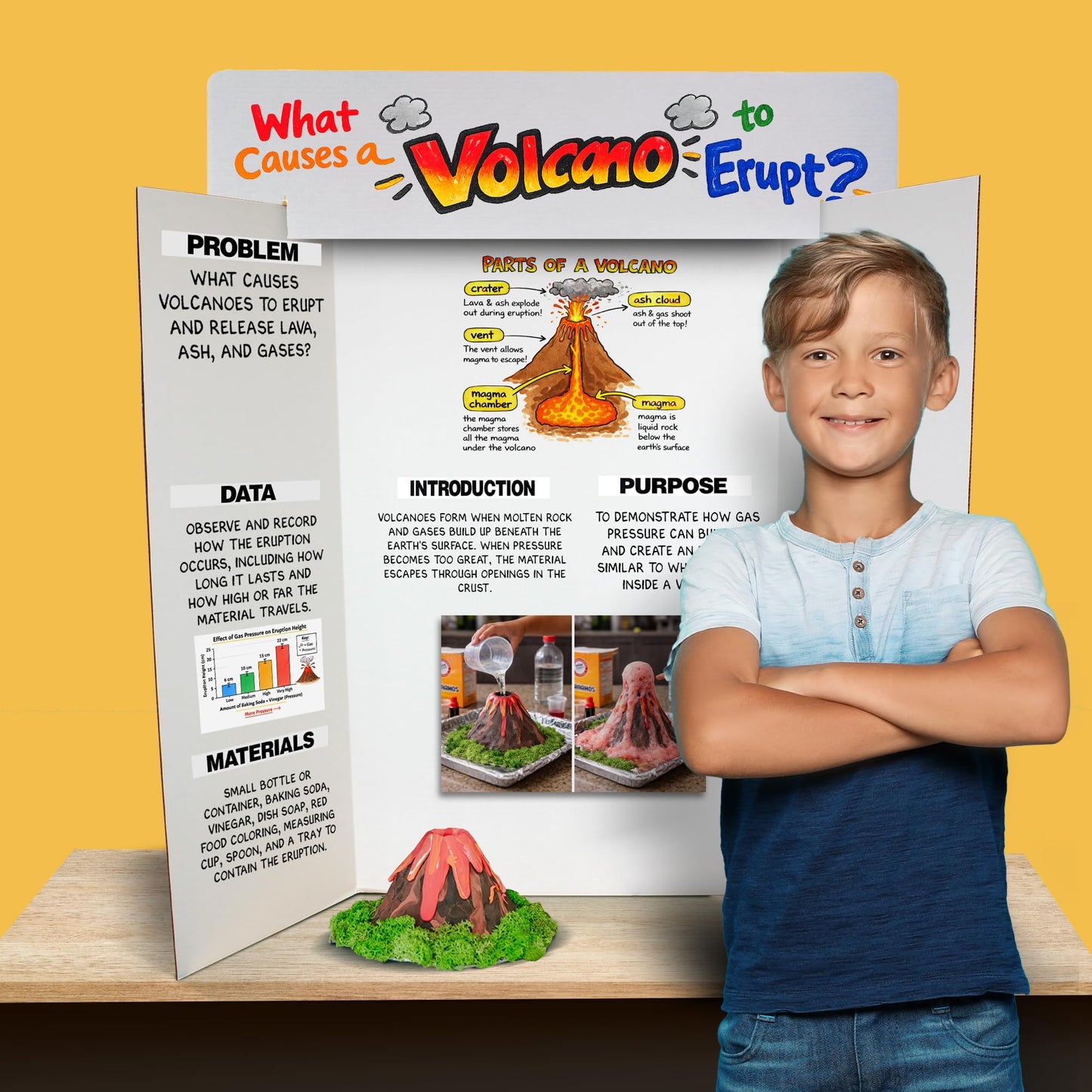 Flipside Products 36" x 48" Project Board Kit, 24 Pack, School Presentation Display Board and Supplies, Trifold Kits, Letters, Titles, Header Display, Presentation, All in One