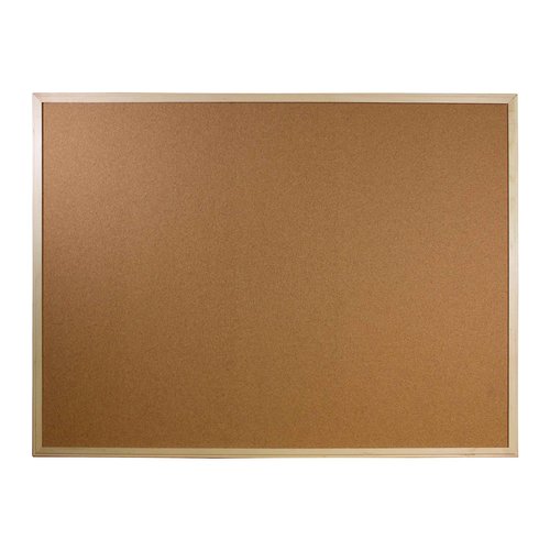 Flipside Products 36" x 48" (3' x 4') Large Cork Bulletin Board, Natural Wood Framed, Message and Vision Board, Memo Pin, Hanging Wall Mounted