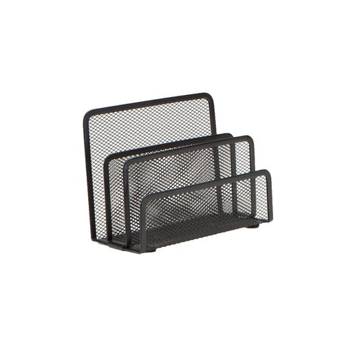 Mind Reader Desktop Set, 4 Pcs., Desktop Organizer, Storage, Workspace, Office, Metal Mesh, 10.25"L x 10.25"W x 11"H, Black