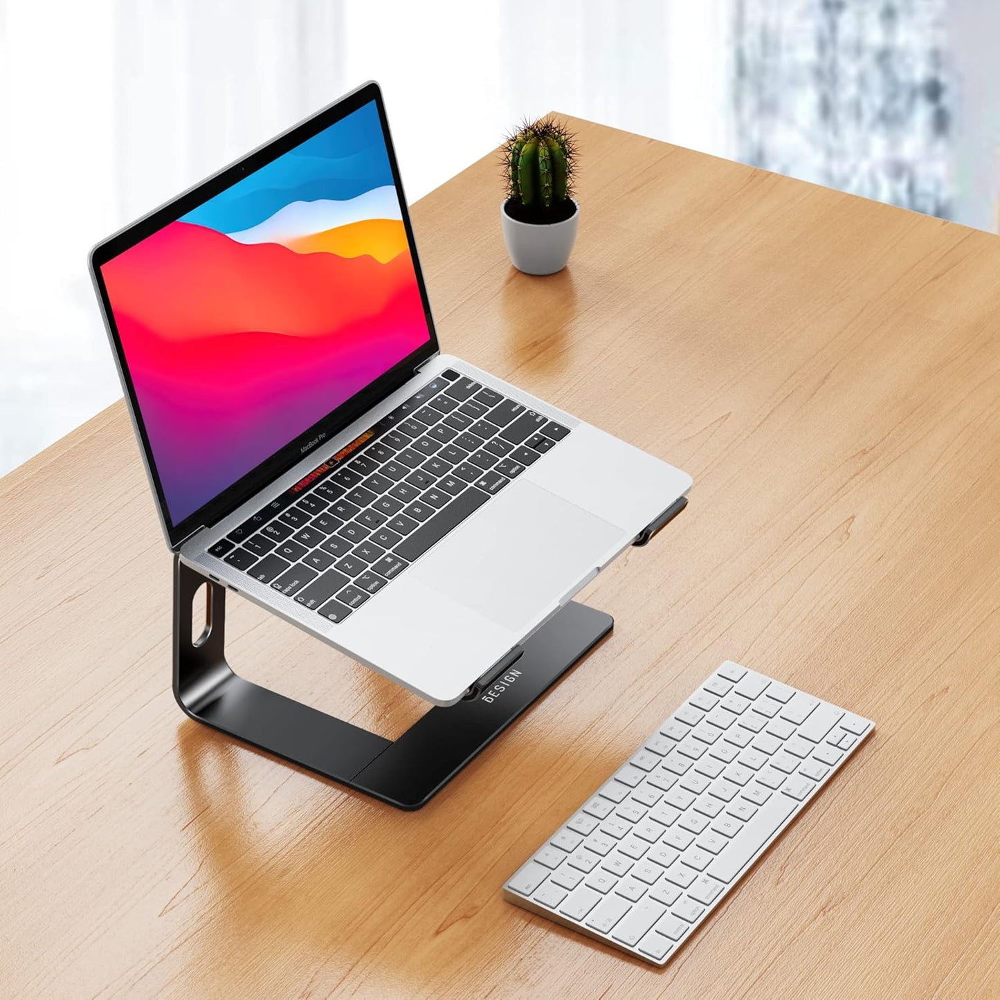 BESIGN LS03 Aluminum Laptop Stand - Ergonomic Detachable Riser for 10-15.6" Laptops | Black