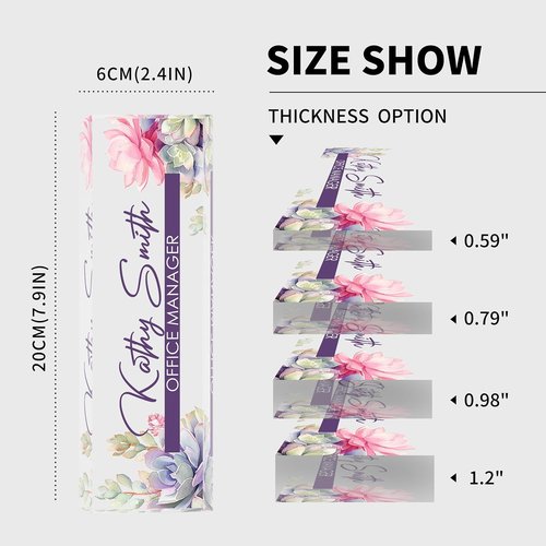 A-Blooming Personalized Desk Name Plate - Custom Acrylic Office Accessory | Unique Gifts for Coworkers & Teachers