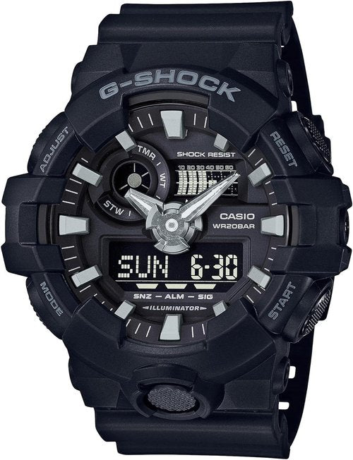 Casio G-Shock Men's Quartz Resin Casual Watch - Stylish Black GA-700-1BDR Model
