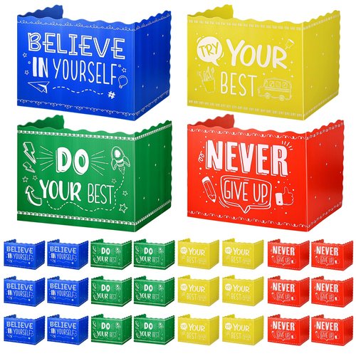 24-Pack Privacy Folders for Students Waterproof Durable Plastic Study Carrel Divider, Easy-to-Clean Classroom Desk Dividers Shield for School Teacher Supplies (Multicolor)