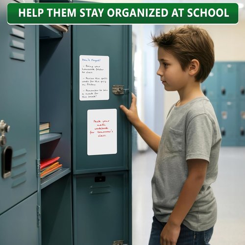 Locker Dry Erase Board - Magnetic 5.5x8 Mini Whiteboard for Lockers | Convenient and Portable