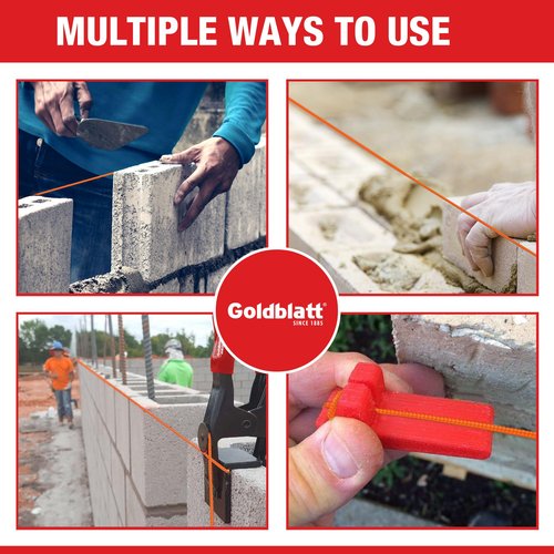 Goldblatt Mason Line, 500 Feet #18 Braided Nylon String, Perfect for Gardening or Masonry Tools