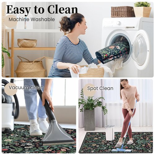 Office Chair Mat for Hardwood Floor & Tile Floor,48"X 60" Heavy Duty Desk Chair Mat for Hard Floors, Under Desk Rug for Rolling Computer Chair,Anti Slip,Low Pile Carpet Floor Protector-Green Grass