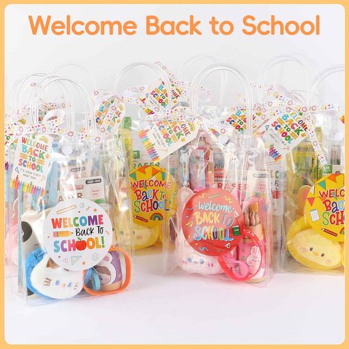 LiYiQ 251 Pcs Back to School Stationery Set for Kids, Back to School Supplies Stuff, Pvc Bags Colorful Pencils Erasers Notesbook Stickers for Classroom Goodie Bags Rewards Prizes