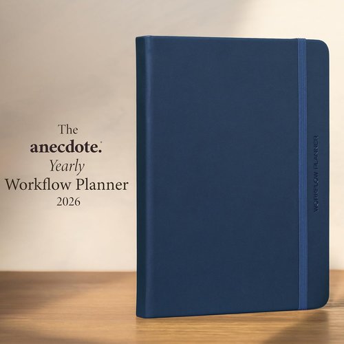 Anecdote 2026 Planner - 52-Week Daily Planner with Vegan Leather Hardcover | Ocean Blue, Start Anytime & Achieve Your Goals