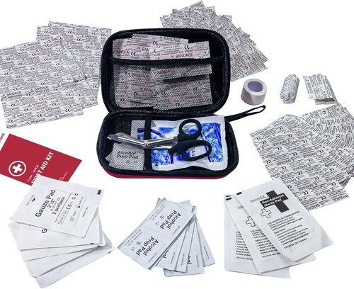 AL21 All-Purpose First Aid Kit - 184 Pieces for Home, Travel, Car & Office | Portable Emergency Supplies for Cuts, Scrapes & Burns